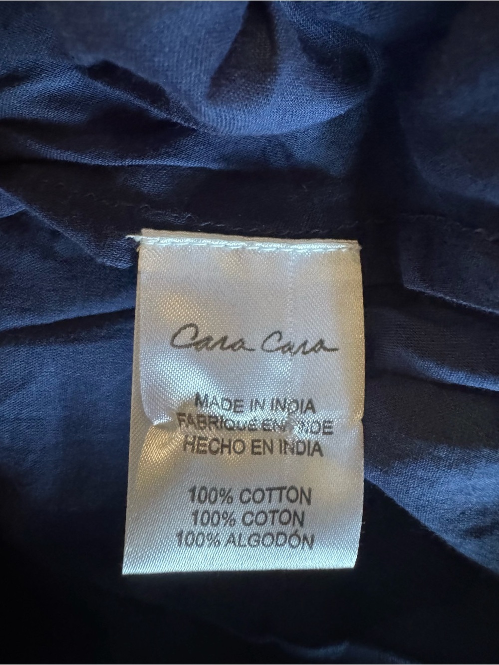 Cara Cara Floral Tiered Mini Skirt Smocked Waist Cotton Ruffle Size 4 - Picture 7 of 7